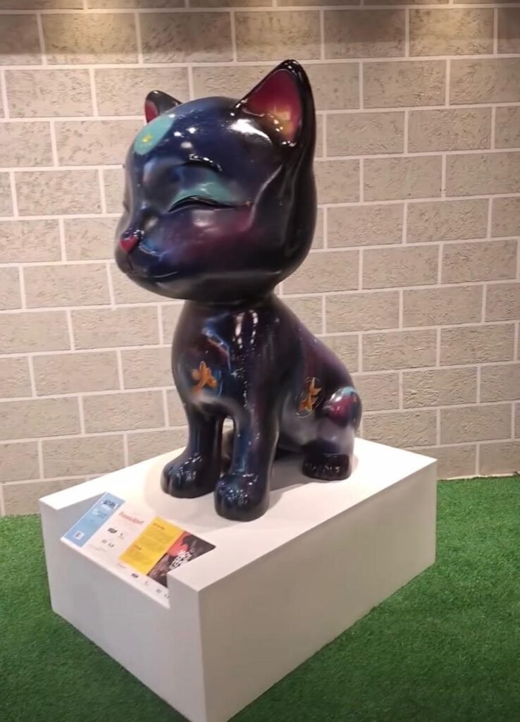 Escultura de gato da Art for Pets Tour em SJC