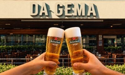 Brinde com chopp Heineken em frente ao Boteco da Gema SJC, selecionado para o Heineken Masters 2026