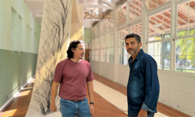 exposição Vim do Mundo: artista João Lima e curador Ernesto Bonato no De Etser