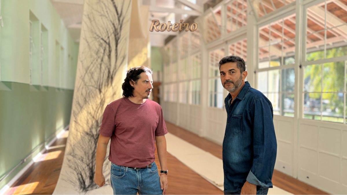 exposição Vim do Mundo: artista João Lima e curador Ernesto Bonato no De Etser