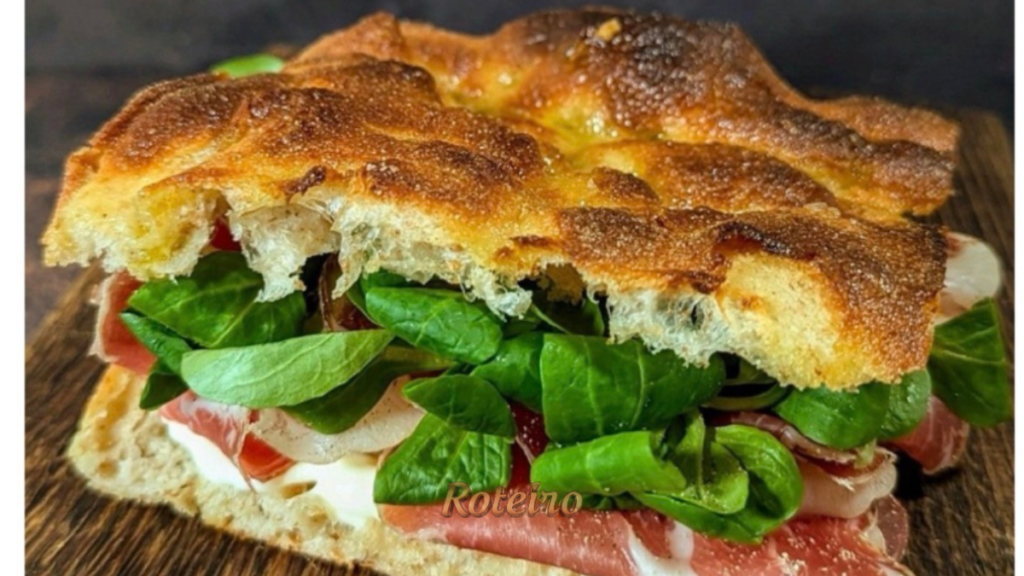 Festival Italiano em SJC serve sanduíche de focaccia com presunto e rúcula