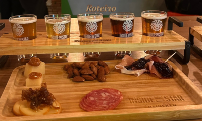 Tour Heineken em Jacareí — tábua de degustação com harmonização do Inside the Star
