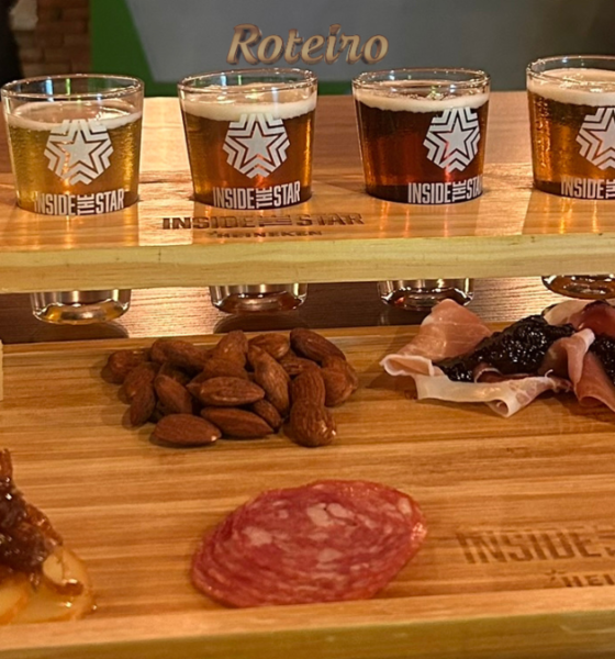 Tour Heineken em Jacareí — tábua de degustação com harmonização do Inside the Star