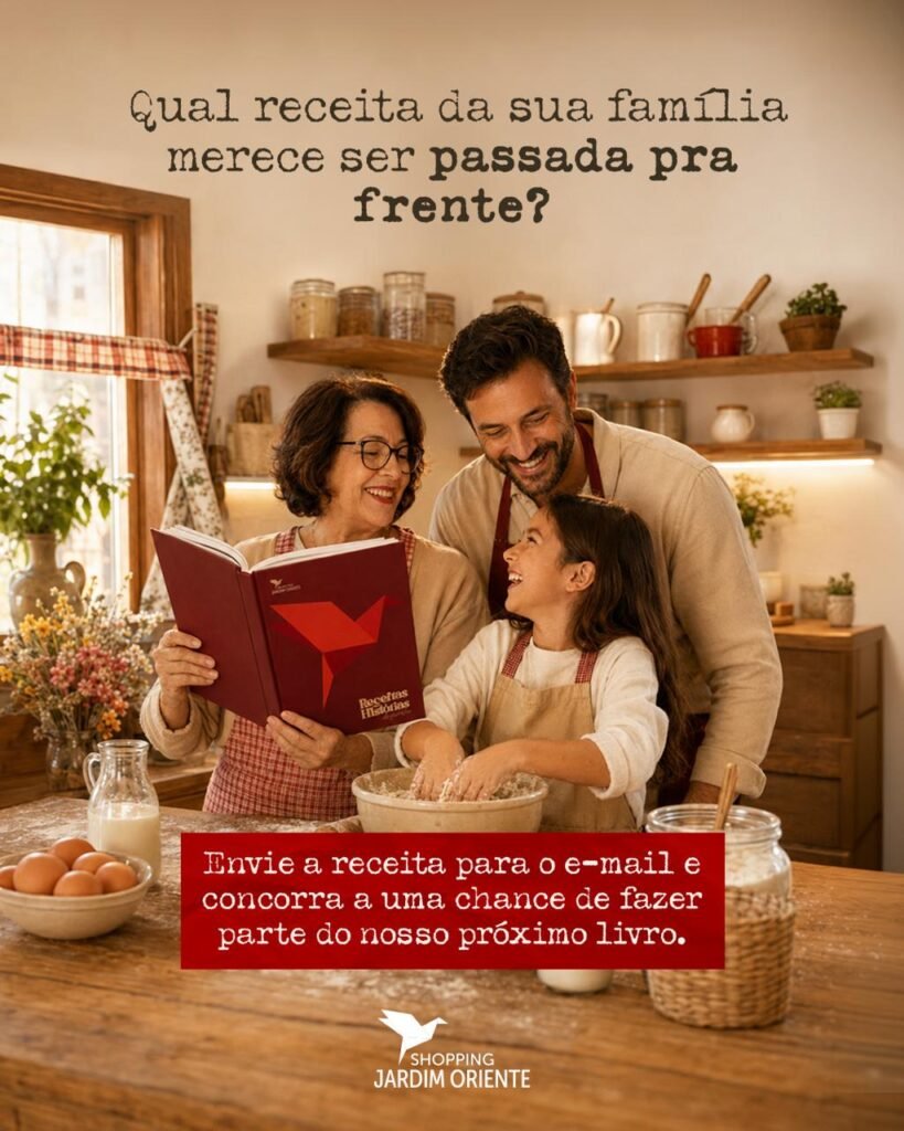 Arte de divulgação do concurso Receitas com História de Família