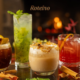 Chef Anouk Migotto premiada: drinks com kiwi, hortelã, banana e canela diante de uma lareira