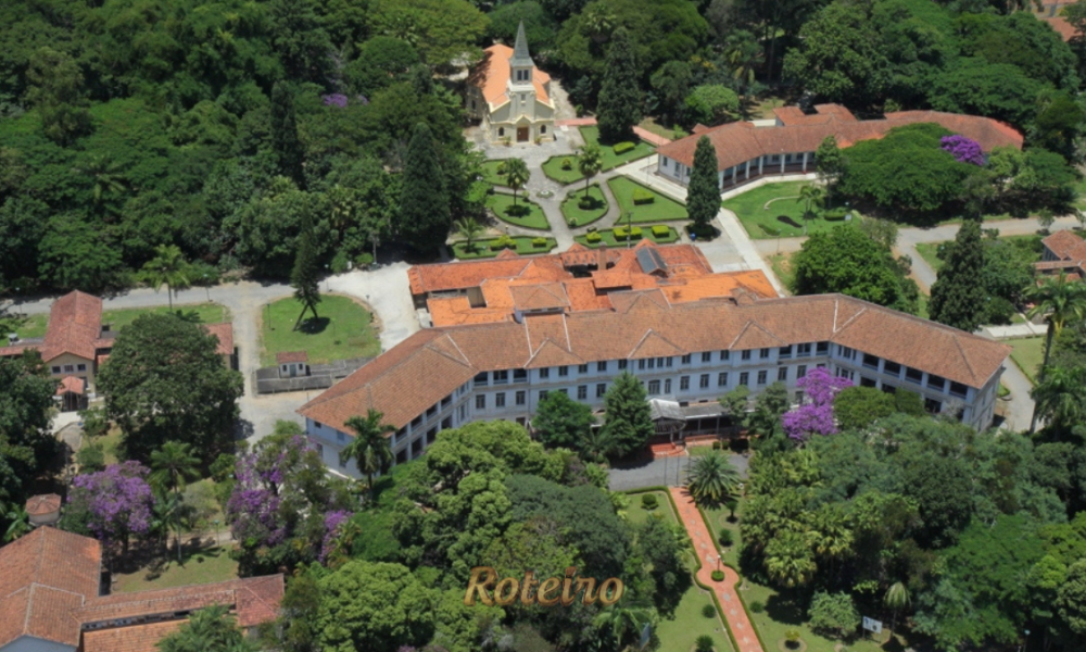 City Tour Vicentina Aranha - vista aérea do antigo sanatório e jardins em São José dos Campos