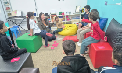 alunos de altas habilidades sjc na atividade de inglês do Decolar