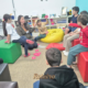 alunos de altas habilidades sjc na atividade de inglês do Decolar