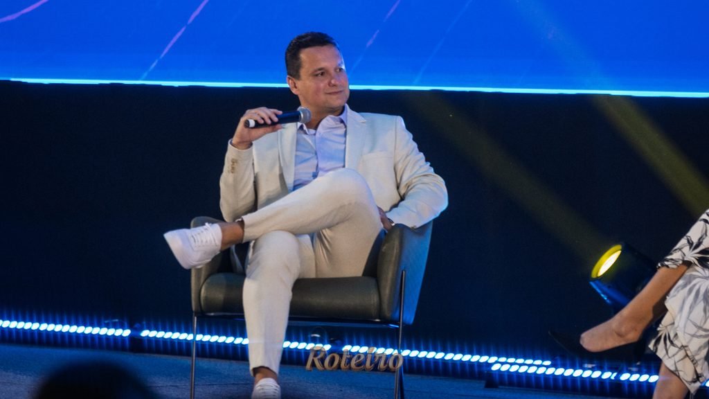 Fábio Nascimento, CEO do Grupo FN e idealizador do Impacto FN, durante participação no palco na edição anterior do evento. Foto: Divulgação