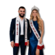 Miss e Mister SJC 2025 com coroa e faixas oficiais do concurso