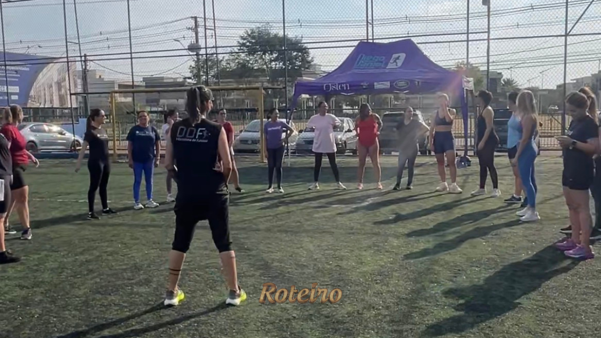 treino para mulheres empreendedoras sjc — participantes reunidas no aulão da DDF Fitness
