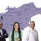 Deputados eleitos do Vale em 2026: Eduardo Cury, Letícia Aguiar e Thomaz Henrique sobre o mapa da região