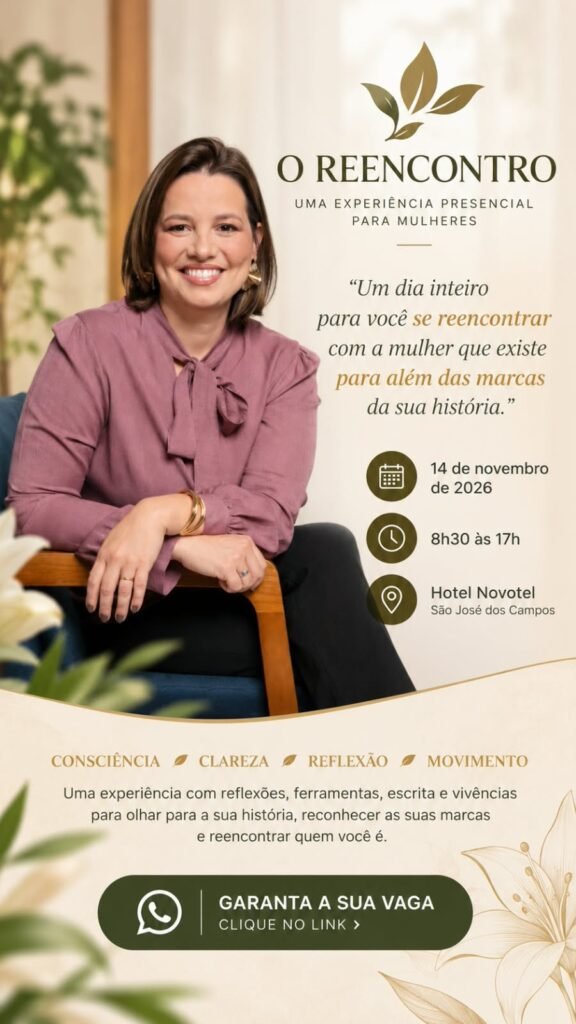 O Reencontro em SJC – arte de divulgação com Liliane Santos, 14 de novembro no Novotel