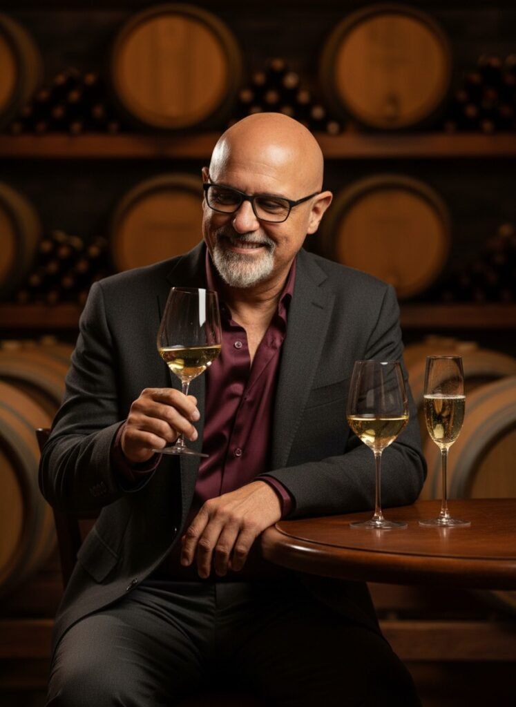 Vinhos no Food Vale: colunista Edu Santoro degusta vinho branco